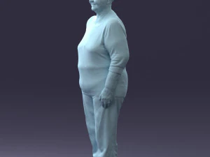 000098 Elderly Woman 1222 3dp 3D Print Model