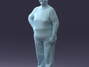 000098 Elderly Woman 1222 3dp 3D Print Model
