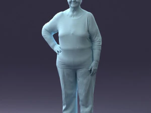 000098 Elderly Woman 1222 3dp 3D Print Model