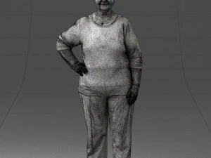 000098 Elderly Woman 1222 3dp 3D Print Model
