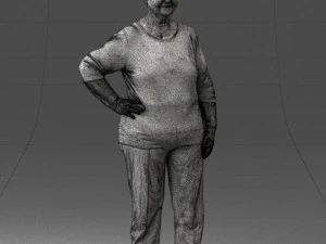 000098 Elderly Woman 1222 3dp 3D Print Model