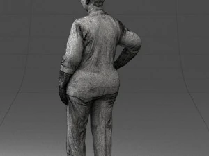 000098 Elderly Woman 1222 3dp 3D Print Model
