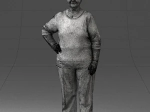 000098 Elderly Woman 1222 3dp 3D Print Model