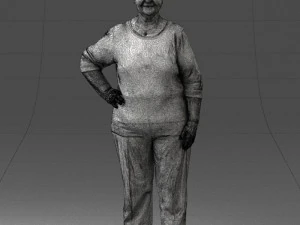 000098 Elderly Woman 1222 3dp 3D Print Model