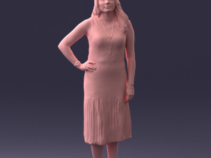 posed woman 0430 3d print ready Modèles 3D en vedette