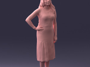 posed woman 0430 3d print ready Modèles 3D en vedette