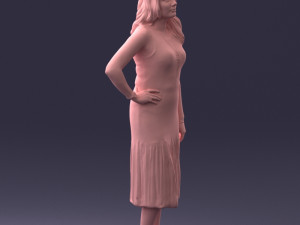 posed woman 0430 3d print ready Modèles 3D en vedette