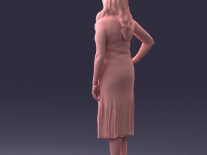 posed woman 0430 3d print ready Modèles 3D en vedette
