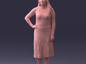 posed woman 0430 3d print ready Modèles 3D en vedette