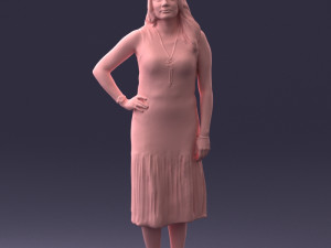 posed woman 0430 3d print ready Modèles 3D en vedette