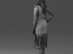 posed woman 0430 3d print ready Modèles 3D en vedette
