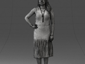 posed woman 0430 3d print ready Modèles 3D en vedette