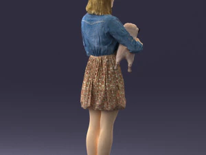 woman with dog 0921-2 3D Model