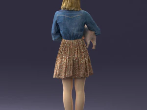 woman with dog 0921-2 3D Model