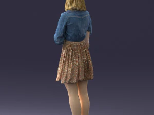 woman with dog 0921-2 3D Model
