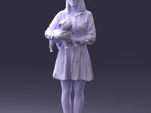 woman with dog 0921-2 Model 3D