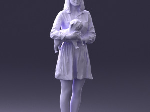 woman with dog 0921-2 Model 3D