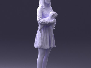 woman with dog 0921-2 Model 3D