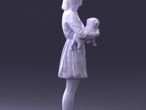 woman with dog 0921-2 Model 3D