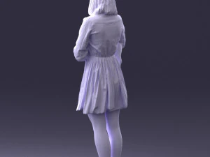 woman with dog 0921-2 3D Model