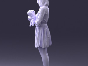 woman with dog 0921-2 Model 3D