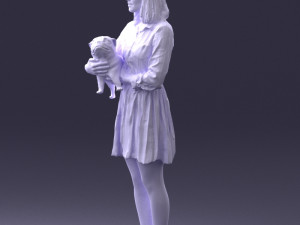 woman with dog 0921-2 Model 3D