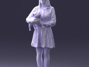 woman with dog 0921-2 Model 3D
