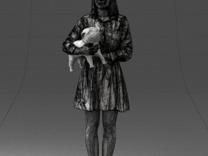woman with dog 0921-2 Model 3D