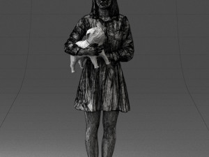 woman with dog 0921-2 Model 3D