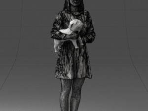 woman with dog 0921-2 Model 3D