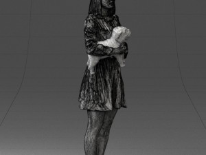 woman with dog 0921-2 Model 3D