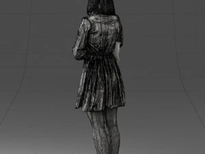 woman with dog 0921-2 3D Model