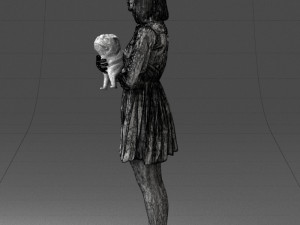 woman with dog 0921-2 Model 3D