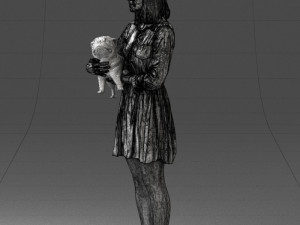 woman with dog 0921-2 Model 3D