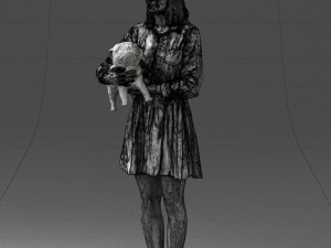 woman with dog 0921-2 Model 3D