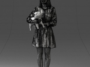 woman with dog 0921-2 Model 3D
