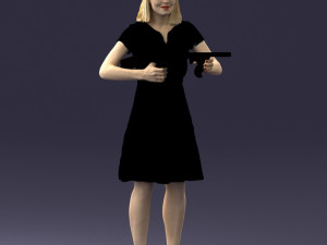 gangster girl 0921-1 3d print ready 3D Принт Модель