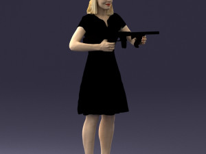 gangster girl 0921-1 3d print ready 3D Принт Модель