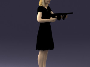 gangster girl 0921-1 3d print ready 3D Принт Модель