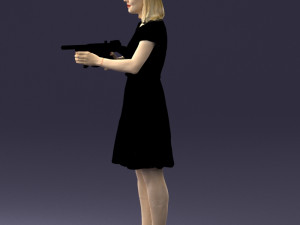gangster girl 0921-1 3d print ready 3D Принт Модель