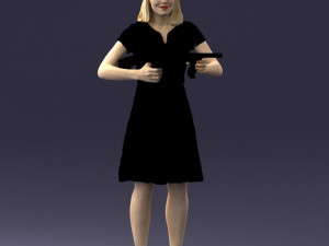 gangster girl 0921-1 3d print ready 3D Принт Модель