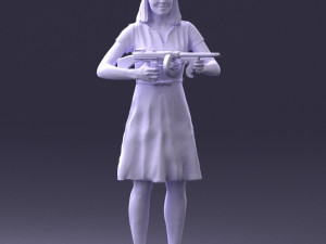 gangster girl 0921-1 3d print ready 3D Принт Модель
