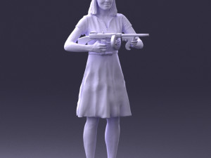 gangster girl 0921-1 3d print ready 3D Принт Модель