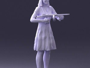 gangster girl 0921-1 3d print ready 3D Принт Модель