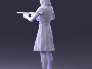 gangster girl 0921-1 3d print ready 3D Принт Модель