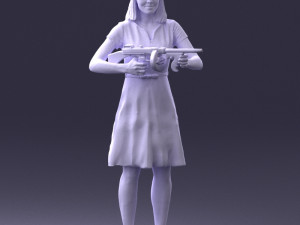 gangster girl 0921-1 3d print ready 3D Принт Модель