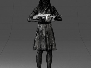 gangster girl 0921-1 3d print ready 3D Принт Модель