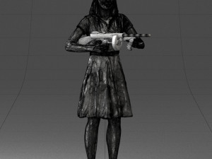 gangster girl 0921-1 3d print ready 3D Принт Модель
