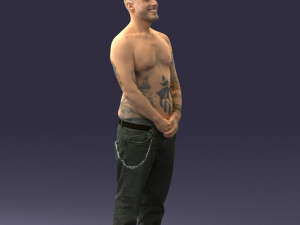 tatoo man 0831 3d print ready Model Cetak 3D