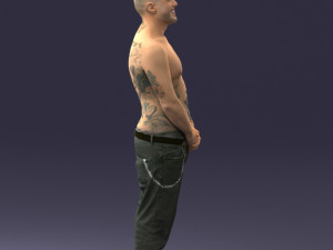 tatoo man 0831 3d print ready Model Cetak 3D